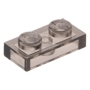 LEGO Plaat 1x2 TRANSPARANT ZWART (100 stuks) LEGO Plaat 1x2 TRANSPARANT ZWART (100 stuks)