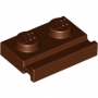 LEGO Plaat 1x2 met Deurrail BRUIN (100 stuks) LEGO Plaat 1x2 met Deurrail BRUIN (100 stuks)