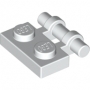 LEGO Plaat 1x2 met Hendel open einden WIT (100 stuks)