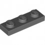 LEGO Plaat 1x3 DONKERGRIJS (100 stuks) LEGO Plaat 1x3 DONKERGRIJS (100 stuks)
