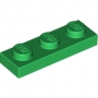 LEGO Plaat 1x3 GROEN (100 stuks)