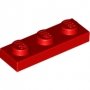 LEGO Plaat 1x3 ROOD (100 stuks) LEGO Plaat 1x3 ROOD (100 stuks)