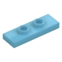LEGO Plaat 1x3 met 2 Noppen AZUURBLAUW (100 stuks)