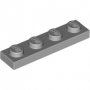 LEGO Plaat 1x4 LICHTGRIJS (100 stuks)
