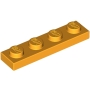 LEGO Plaat 1x4 OKERGEEL (100 stuks) LEGO Plaat 1x4 OKERGEEL (100 stuks)