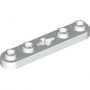 LEGO Plaat 1x5 Afgerond 4 Noppen WIT (100 stuks) LEGO Plaat 1x5 Afgerond 4 Noppen WIT (100 stuks)