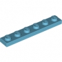LEGO Plaat 1x6 AZUURBLAUW (100 stuks) LEGO Plaat 1x6 AZUURBLAUW (100 stuks)