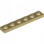 LEGO Plaat 1x6 BEIGE (100 stuks) LEGO Plaat 1x6 BEIGE (100 stuks)