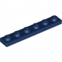 LEGO Plaat 1x6 DONKERBLAUW (100 stuks)