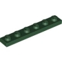LEGO Plaat 1x6 DONKERGROEN (100 stuks)