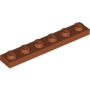 LEGO Plaat 1x6 DONKERORANJE (100 stuks) LEGO Plaat 1x6 DONKERORANJE (100 stuks)
