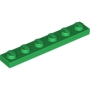 LEGO Plaat 1x6 GROEN (100 stuks) LEGO Plaat 1x6 GROEN (100 stuks)