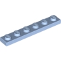 LEGO Plate 1x6 LIGHT BLUE (100 pcs)