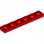 LEGO Plaat 1x6 ROOD (100 stuks) LEGO Plaat 1x6 ROOD (100 stuks)