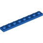LEGO Plaat 1x8 BLAUW (100 stuks)