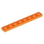 LEGO Plaat 1x8 ORANJE (100 stuks) LEGO Plaat 1x8 ORANJE (100 stuks)