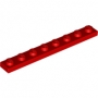 LEGO Plaat 1x8 ROOD (100 stuks) LEGO Plaat 1x8 ROOD (100 stuks)