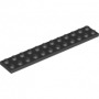 LEGO Plaat 2x12 ZWART (100 stuks)