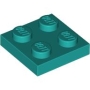 LEGO Plaat 2x2 DONKERTURQUOISE (100 stuks) LEGO Plaat 2x2 DONKERTURQUOISE (100 stuks)