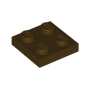 LEGO Plate 2x2 DARK BROWN (100 pcs)