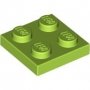 LEGO Plaat 2x2 LIMEGROEN (100 stuks)