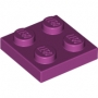 LEGO Plaat 2x2 MAGENTA (100 stuks) LEGO Plaat 2x2 MAGENTA (100 stuks)
