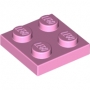 LEGO Plaat 2x2 LICHTROZE (100 stuks) LEGO Plaat 2x2 LICHTROZE (100 stuks)