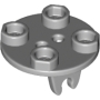 LEGO Plaat 2x2 Rond met Wielhouder LICHTGRIJS (100 stuks)
