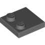 LEGO Plaat 2x2 met 2 Noppen DONKERGRIJS (100 stuks) LEGO Plaat 2x2 met 2 Noppen DONKERGRIJS (100 stuks)