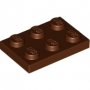 LEGO Plaat 2x3 BRUIN (100 stuks)