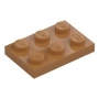 LEGO Plaat 2x3 NOUGAT (100 stuks)