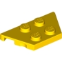 LEGO Plaat 2x4 Wedge GEEL (100 stuks)