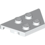 LEGO Plate 2x4 Wedge WHITE (100 pcs)