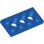 LEGO Plaat 2x4 met Gaten BLAUW (100 stuks)