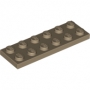 LEGO Plaat 2x6 DONKERBEIGE (100 stuks) LEGO Plaat 2x6 DONKERBEIGE (100 stuks)