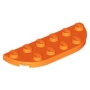LEGO Plaat 2x6 Ronde Hoeken ORANJE (100 stuks) LEGO Plaat 2x6 Ronde Hoeken ORANJE (100 stuks)