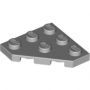 LEGO Plaat 3x3 met Hoek LICHTGRIJS (100 pcs)