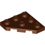 LEGO Plaat 3x3 met Hoek BRUIN (100 stuks)