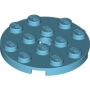 LEGO Plaat 4x4 Rond AZUURBLAUW (100 stuks) LEGO Plaat 4x4 Rond AZUURBLAUW (100 stuks)