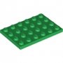 LEGO Plaat 4x6 GROEN (100 stuks)