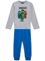 LEGO Pyjama Ninjago LICHTGRIJS (LWALIS 101- Maat 110)