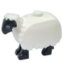 LEGO Schaap met Zwart Hoofd en Poten WIT LEGO Schaap met Zwart Hoofd en Poten WIT