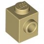 LEGO Steen 1x1 met 1 Zij-nop BEIGE (100 stuks)