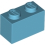LEGO Steen 1x2 AZUURBLAUW (100 stuks) LEGO Steen 1x2 AZUURBLAUW (100 stuks)