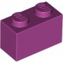 LEGO Steen 1x2 MAGENTA (100 stuks)