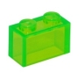LEGO Steen 1x2 TRANSPARANT HELDERGROEN (100 stuks) LEGO Steen 1x2 TRANSPARANT HELDERGROEN (100 stuks)
