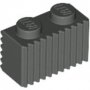LEGO Steen 1x2 met Grill DONKERGRIJS (100 stuks) LEGO Steen 1x2 met Grill DONKERGRIJS (100 stuks)