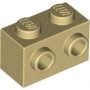 LEGO Steen 1x2 met Zij-noppen BEIGE (100 stuks) LEGO Steen 1x2 met Zij-noppen BEIGE (100 stuks)