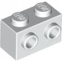 LEGO Steen 1x2 met Zij-noppen WIT (100 stuks) LEGO Steen 1x2 met Zij-noppen WIT (100 stuks)