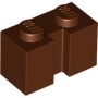 LEGO Steen 1x2 met Groef BRUIN (100 stuks)